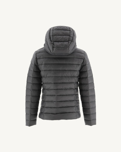 Doudoune légère à capuche enfant Anthracite Carla