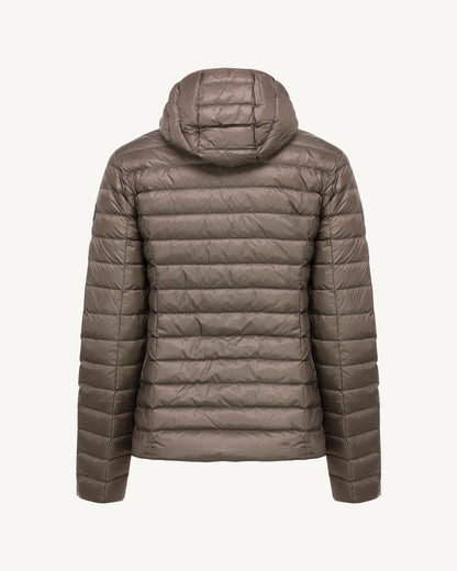 Doudoune légère à capuche Taupe Cloe
